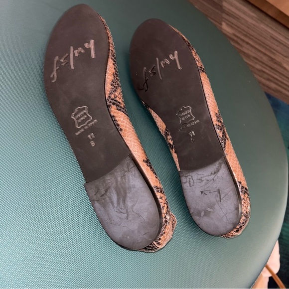 Fs/ny Spain leather snake print leather ballet flats 11 french sole - Picture 5 of 5